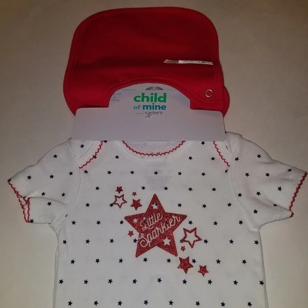NEW Carters Child Mine America Sweetheart Baby 6-9 OR 12 Months 4th of July